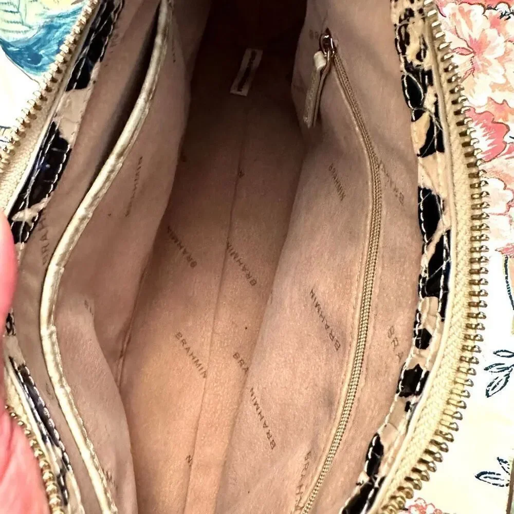 Brahmin croc embossed